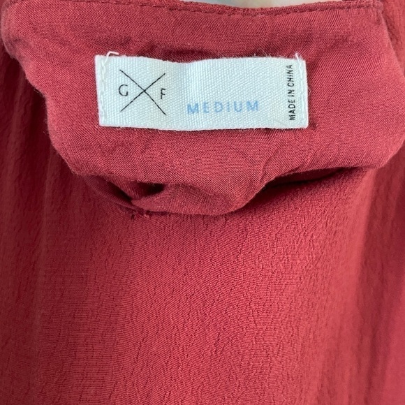 GENTLE FAWN Lace Trim Cross Back Medium Red - Picture 5 of 7